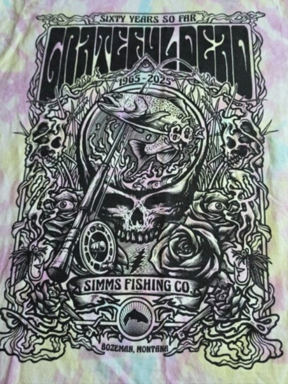 Simms Grateful Dead 60 Years So Far Tie-Dye Graphic Tee XL